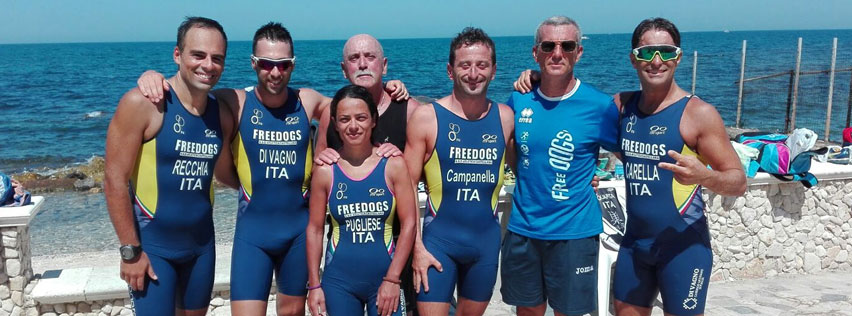 foto Italyman 70.3 ed Aquathlon Palese: le donne Freedogs vanno a comandare!