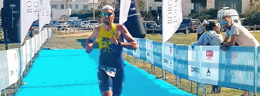 foto Zazzera secondo di categoria al Borgo Egnazia Half Tri